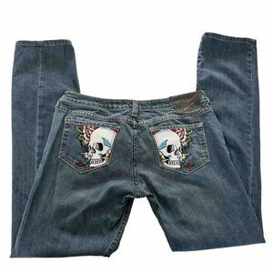 Ed Hardy By‎ Christian Audigier Womens Size 31 Jeans Straight Leg Denim